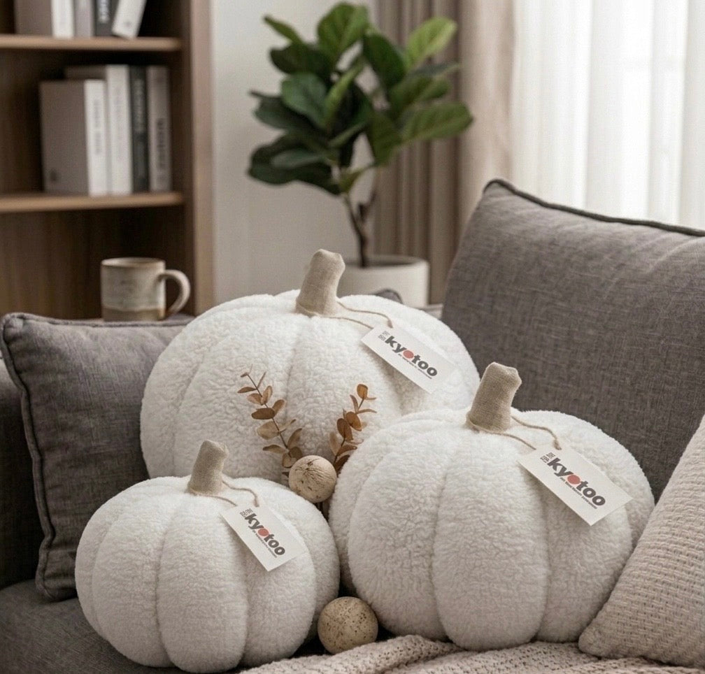 Cozy Pumpkin Decor Set – 3 Pieces - طقم ديكور قرع كوزي – 3 قطع