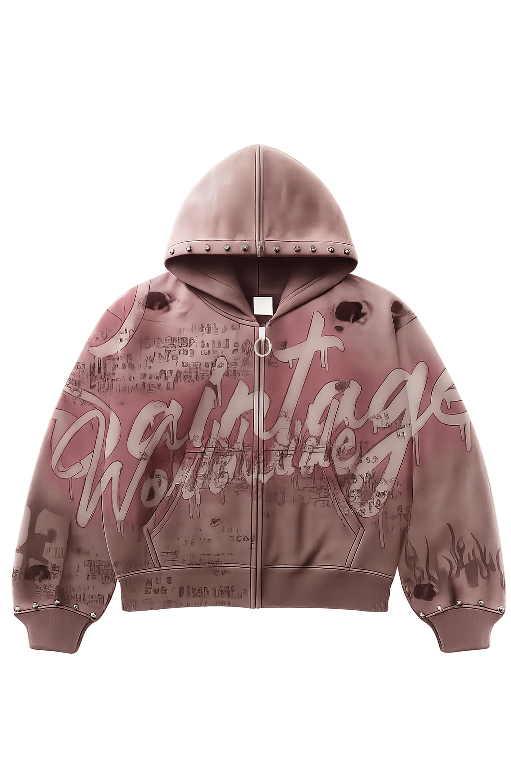 "NAUGHTY PINK" ZIP UP HOODIE