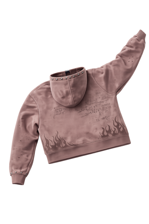 "NAUGHTY PINK" ZIP UP HOODIE