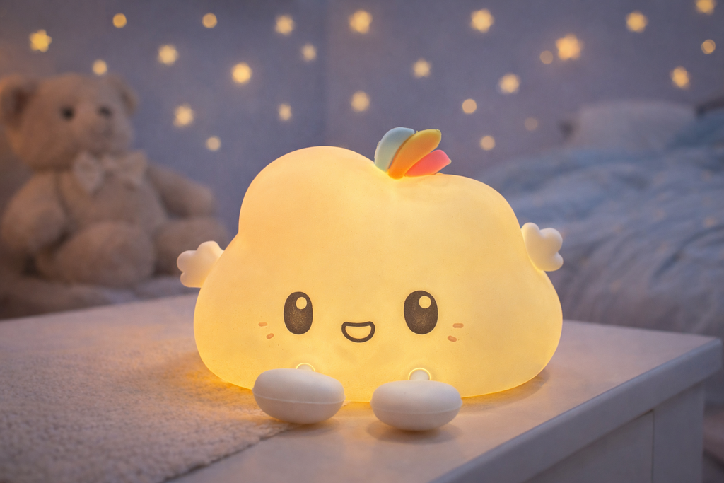 مصباح ليلي سيليكون للأطفال – تصميم البطة | Silicone Duck Night Light – RGB, Type-C