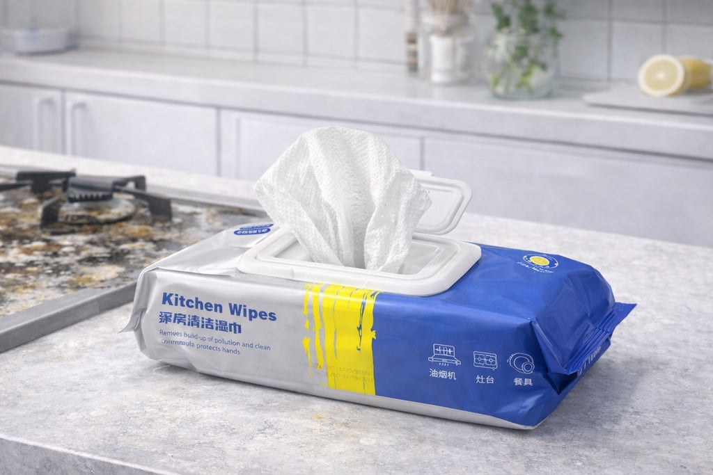 طقم تنظيف المطبخ لإزالة الدهون – 4 قطع - Kitchen Degreasing Cleaning Set – 4 Pieces