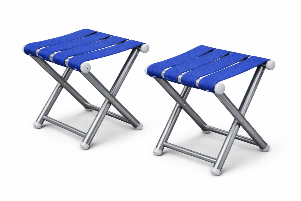 طقم شواء محمول قابل للطي مع كرسيين وماسك ستانلس | Portable Folding BBQ Set with 2 Chairs & Tongs