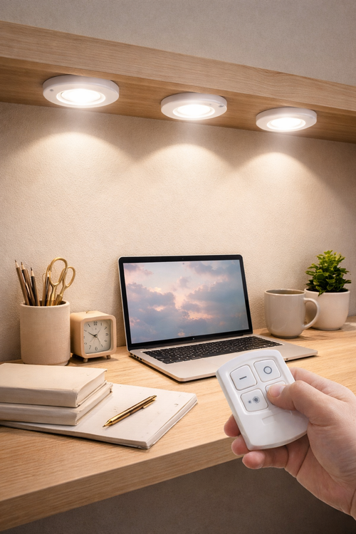 LED Under Cabinet Lights – Wireless Remote Control (Set of 3) لمبات ليد لاسلكية بالريموت (3 قطع)